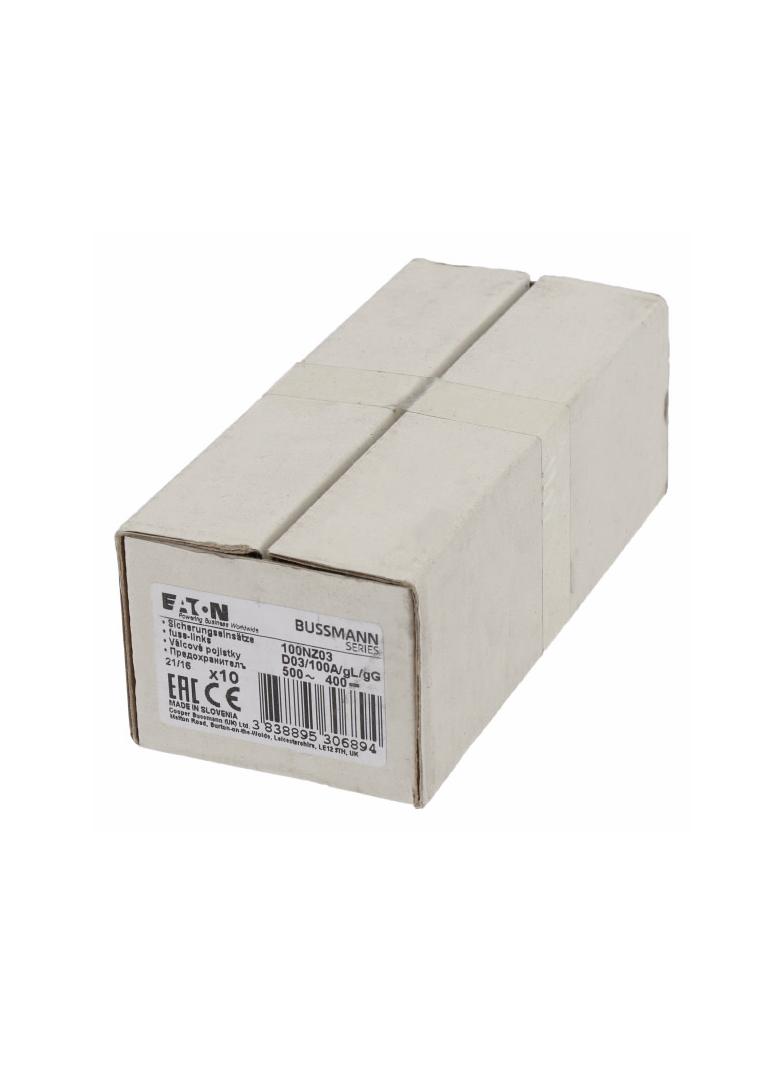 FUSE-D03 100A T GL/GG 400VAC M30 Wkładka D03 100A T GL/GG 400VAC M30 100NZ03 EATON