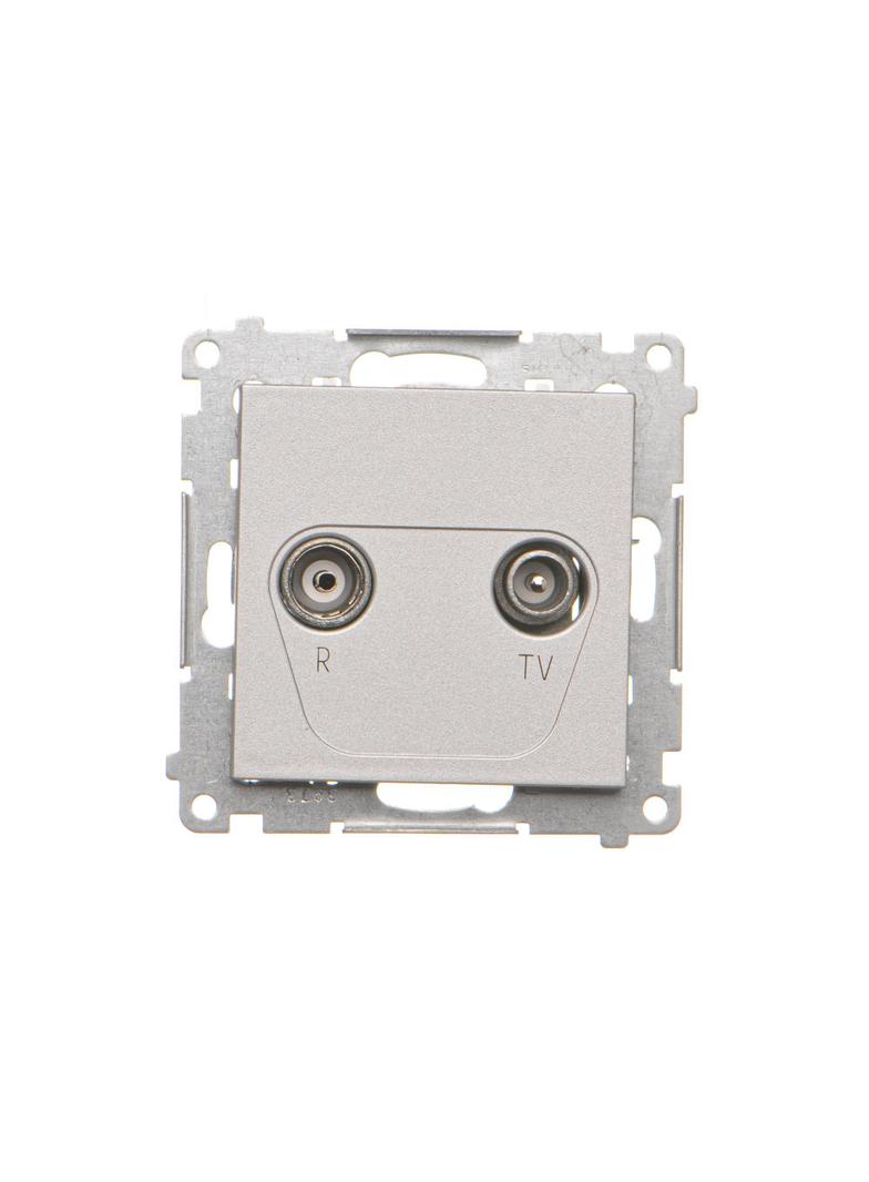 Simon 55 Gniazdo antenowe R-TV przelotowe 10dB 1x Wejście: 5÷862 MHz Aluminium mat TAP10.01/143 KONTAKT
