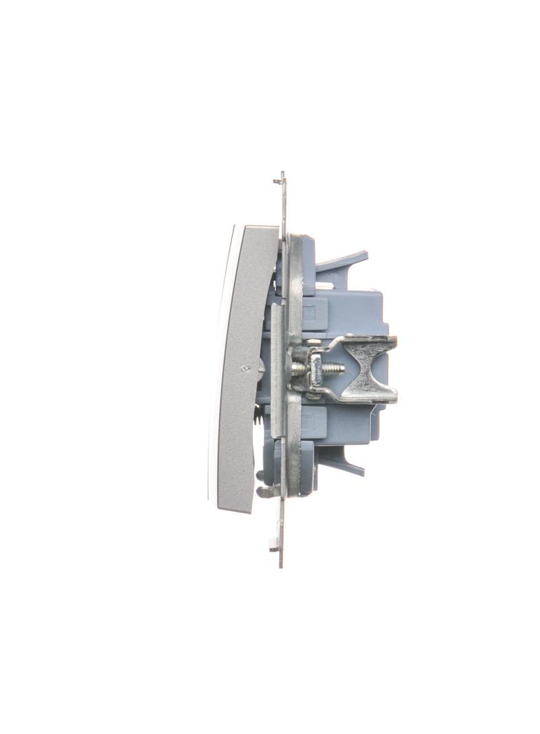 Simon 54 Przycisk potrójny 10A szybkozłączka srebrny mat