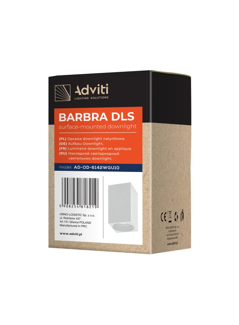 BARBRA DLS GU10 downlight max 50W, IP20, kwadrat, biały, aluminium AD-OD-6142WGU10 ORNO