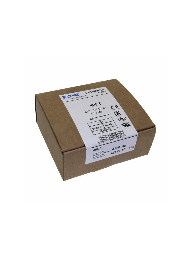 40AMP 690V IEC AC BS88 HIGH SPEED FUSE Wkładka szybka 40A AC 690V DC 500V BS88 19x77 mm a 40ET EATON