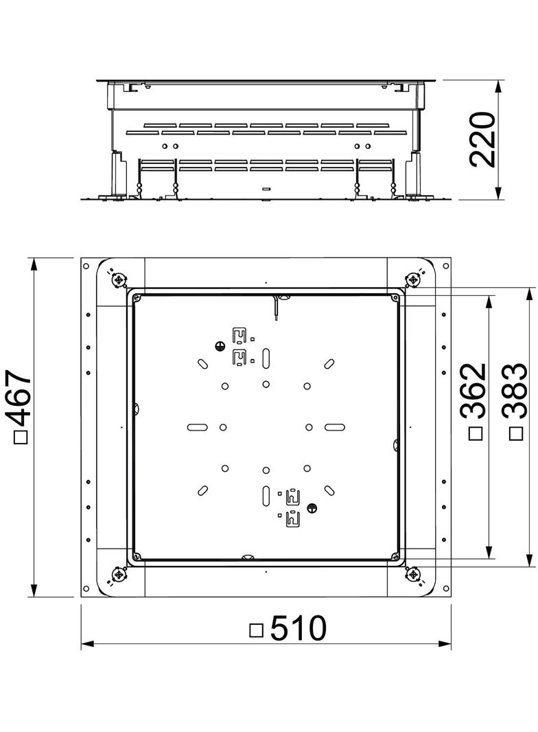 UZD165220/350-3, PUSZKA PODPODŁOGOWA