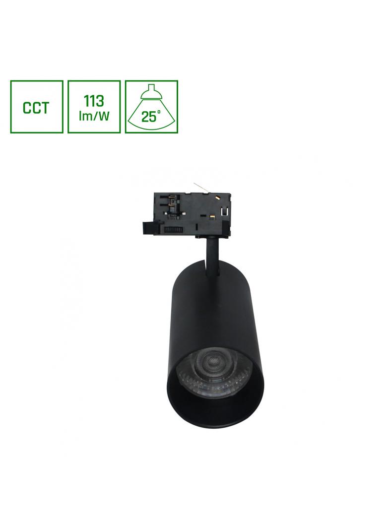 ANDROMEDA PRIME NA SZYNOPRZEWÓD 3F CCT 24W 230V 25st IP20 śr.76x177x228mm CZARNY SPECTRUM