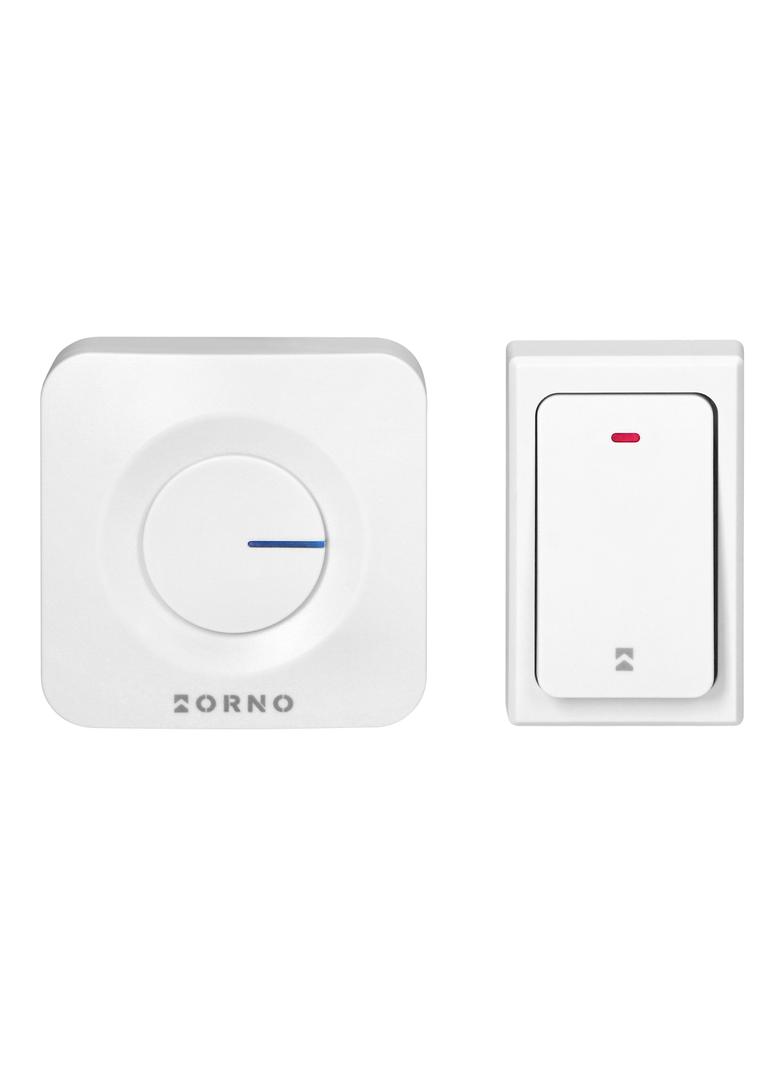 Dzwonek bezprzewodowy ONDO AC, sieciowy, przycisk bezbateryjny, learning system, 36 dźwięków, 200m, OR-DB-MT-156/W ORNO