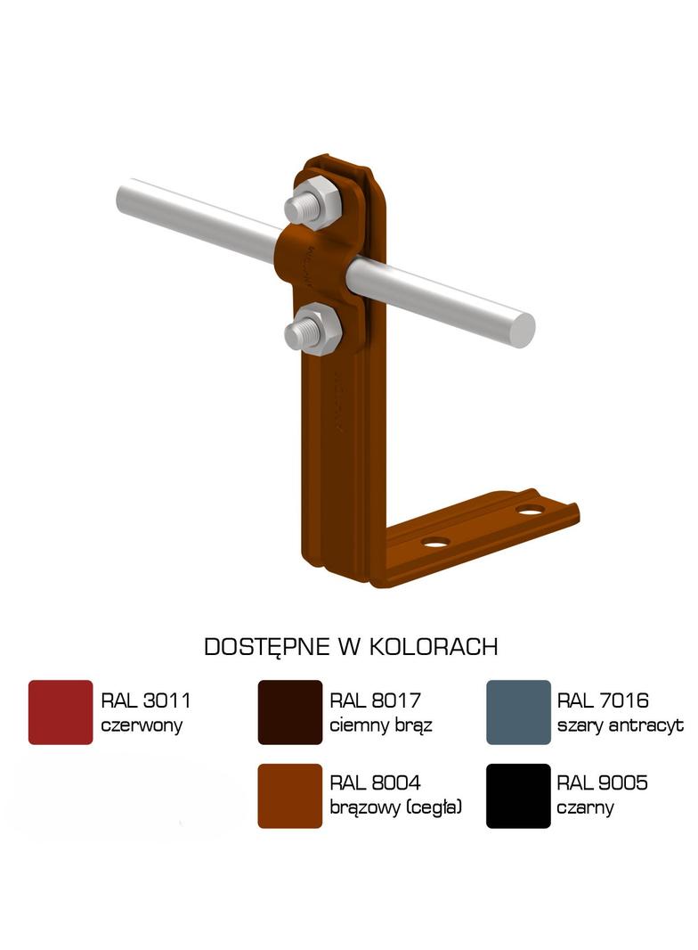 AN-10R/LA/-N Uchwyt kątowy prosty H=10cm Z-śruba /LA/