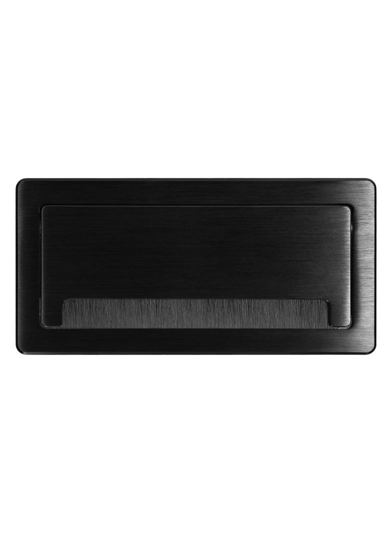 Gniazdo meblowe wpuszczane w blat z płaskim frezowanym rantem szczotką przeciwkurzową i przewodem 1,