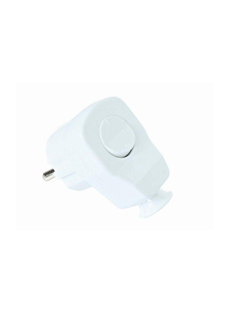 WTYCZKA JEDNOFAZOWA KĄTOWA Z TWORZYWA 2P+Z 10/16A  Biała z wyłącznikiem *  IP20