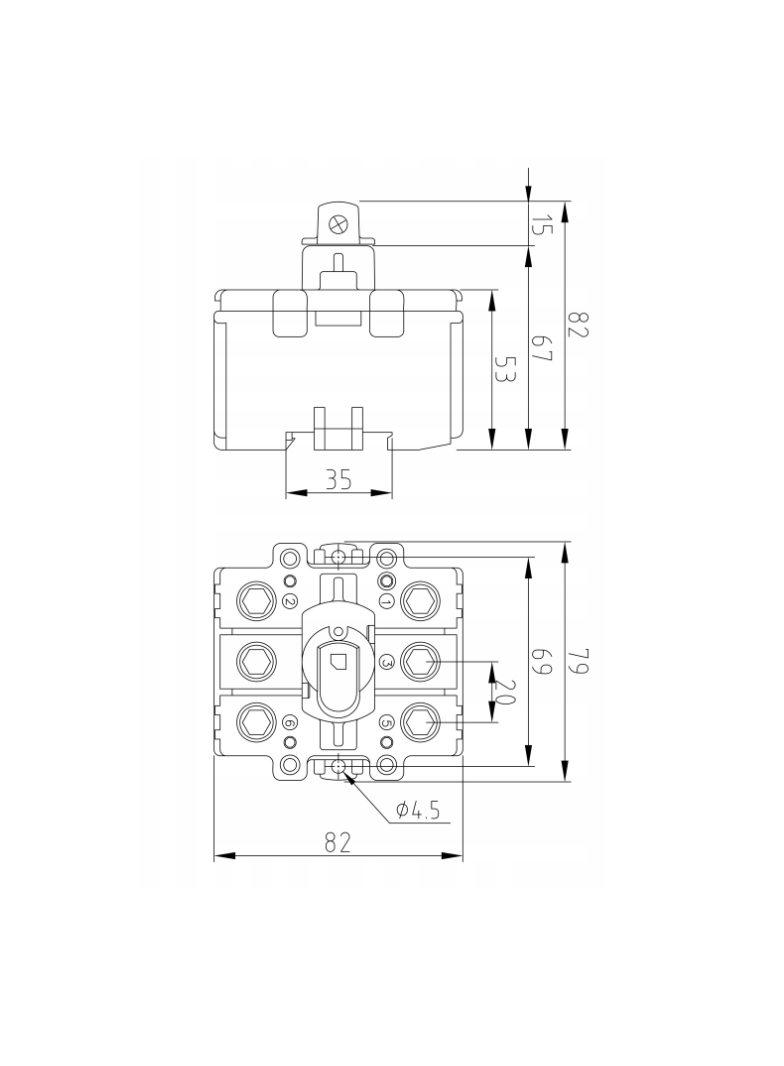 ROZŁĄCZNIK POKRĘTNY KU i VKA DO OŚKI  3P 160A