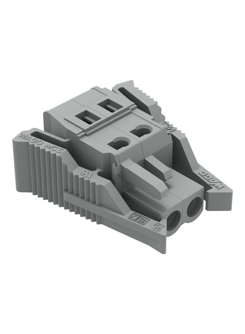 Gniazdo MCS‑MIDI Classic 2‑biegunowe szare raster 5mm 231‑102/037‑000 /100szt./ WAGO
