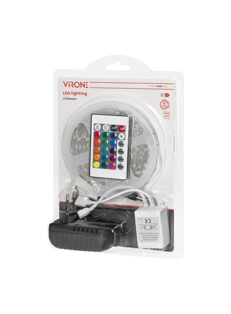 Zestaw taśma LED 12V 5050 100 30L 7.2W/m IP20 RGB 3m +Sterownik RGB +Zasilacz 12V