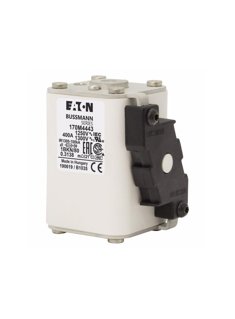 FUSE 400A 1250V 1BKN/80 AR CU Wkładka szybka 400A AC 1250V rozmiar 1 53x69x80 mm aR IEC UL 170M4443