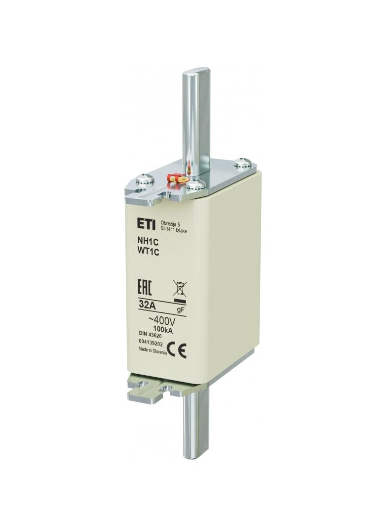 WT-1C/gF 32A E - Wkładka topikowa przemysłowa szybka