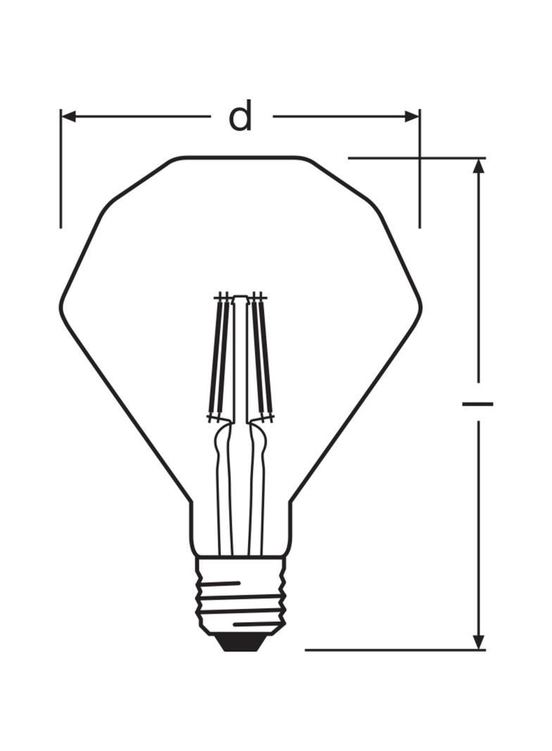 Żarówka LED Vintage 1906 LED CL DIAMOND FIL GOLD 40 non-dim 4,5W/825 E27 4058075091955 LEDVANCE
