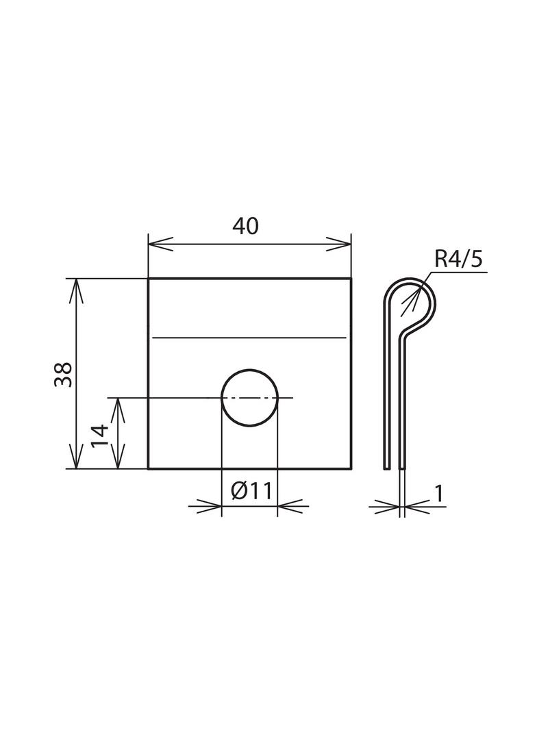 Łącznik do przewodu 8 mm, otwór fi 11 mm, St/tZn