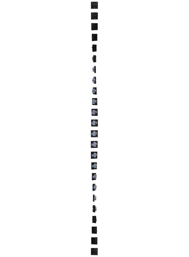 Simon 10 Gniazdo z/u podwójne z f. niezm. faz 16A z. śrub. monoblok czarny