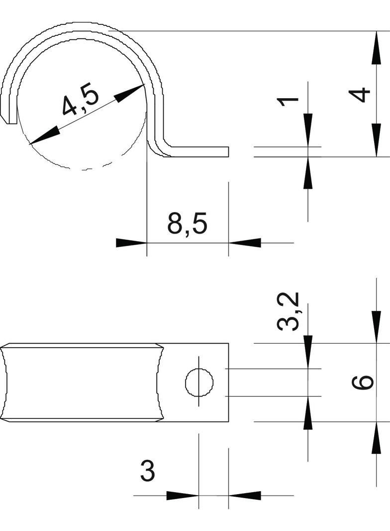 WN 7855/A, UCHWYTY DO PRZEW.4,5MM OC.G.Ż.CH