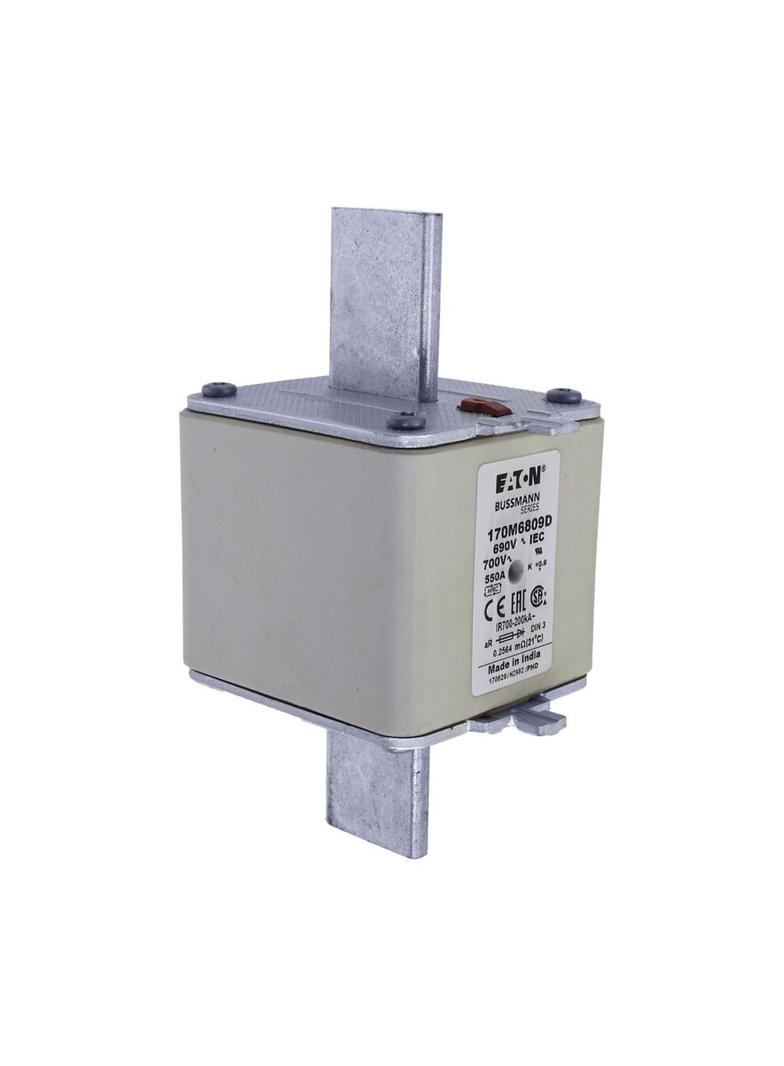 550A 690V aR DIN 3 HSDNH FUSE Wkładka szybka 550A AC 690V DIN 3 aR DIN IEC podwójny wskaźni 170M6809