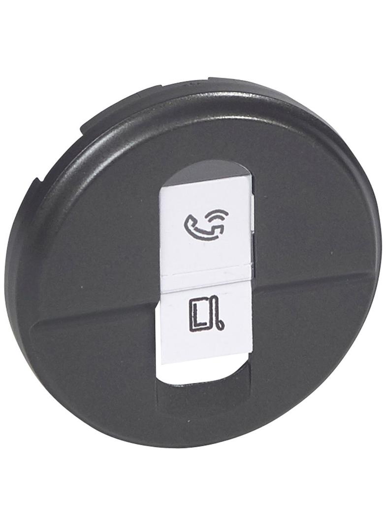 CELIANE - Plakietka do gniazd pojedynczych RJ 45 grafitowa, Legrand