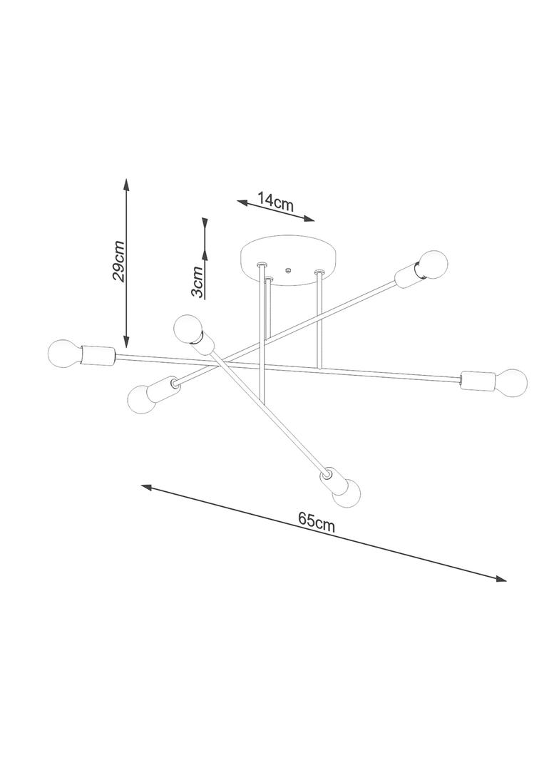 Żyrandol NORAH 6R czarny