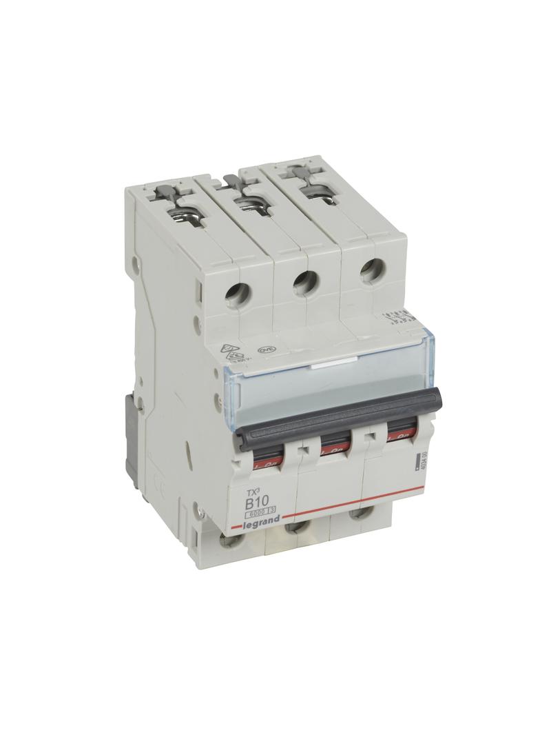 WYŁĄCZNIK NADPRĄDOWY S 303 3P B 10A 6000A SERII TX3, Legrand