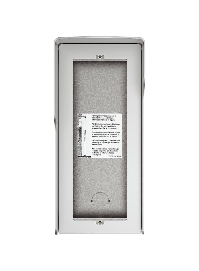 Obudowa natynkowa z daszkiem do paneli Sfera - 3 moduły - Aluminium, Bticino