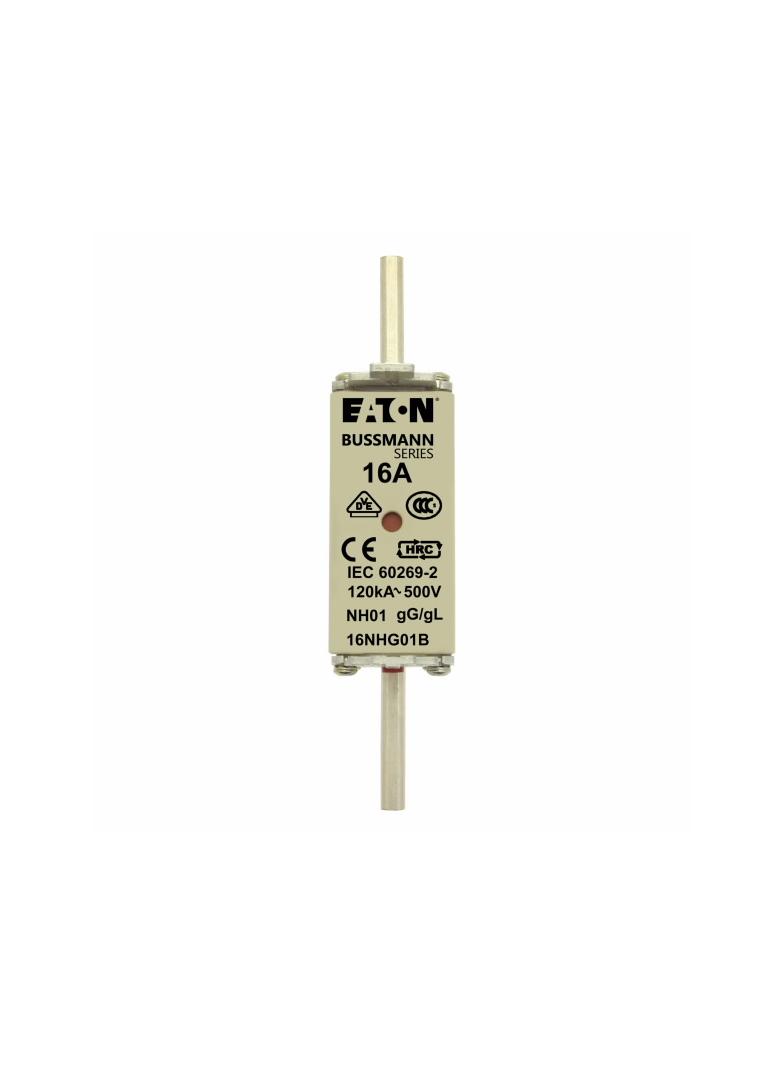 NH FUSE 16A 500V GG/GL SIZE 01 Wkładka NH01 16A 500V GL/GG podwójny wskaźnik 16NHG01B EATON