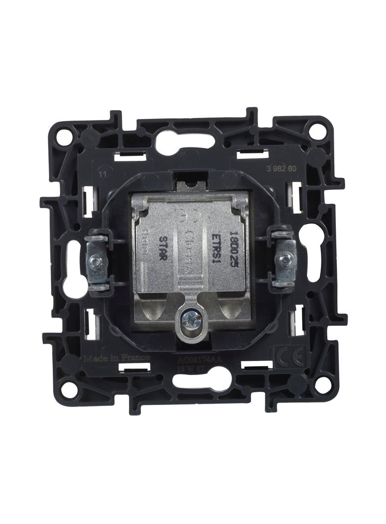 Niloe Step - gniazdo TV-R-SAT końcowe do instalacji typu gwiazda 1,5 dB- kolor aluminium, Legrand