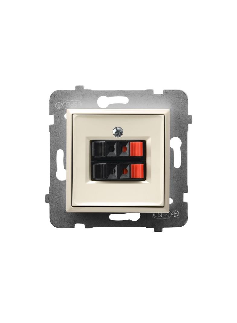 ARIA Gniazdo głośnikowe podwójne - kolor ecru