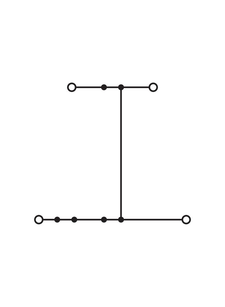 dwupiętrowa złączka przelotowa 4-przewodowa