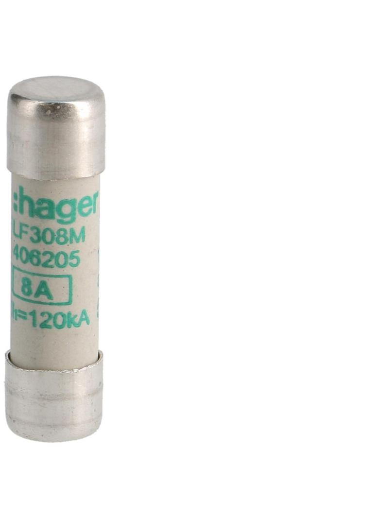 Wkładka bezpiecznikowa cylindryczna CH-10 10x38mm aM 8A 500VAC LF308M HAGER