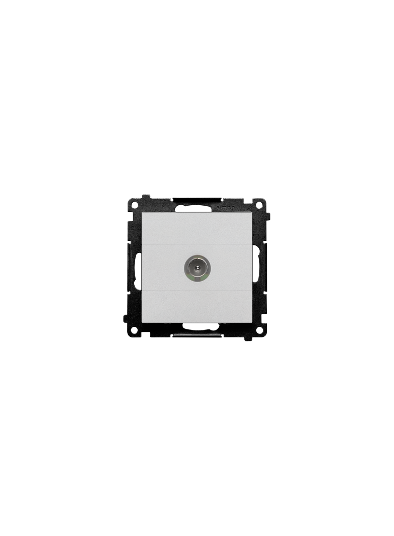 Simon 55 Gniazdo antenowe TV pojedyncze Do instalacji indywidualnych Aluminium mat TAK1.01/143 KONTAKT