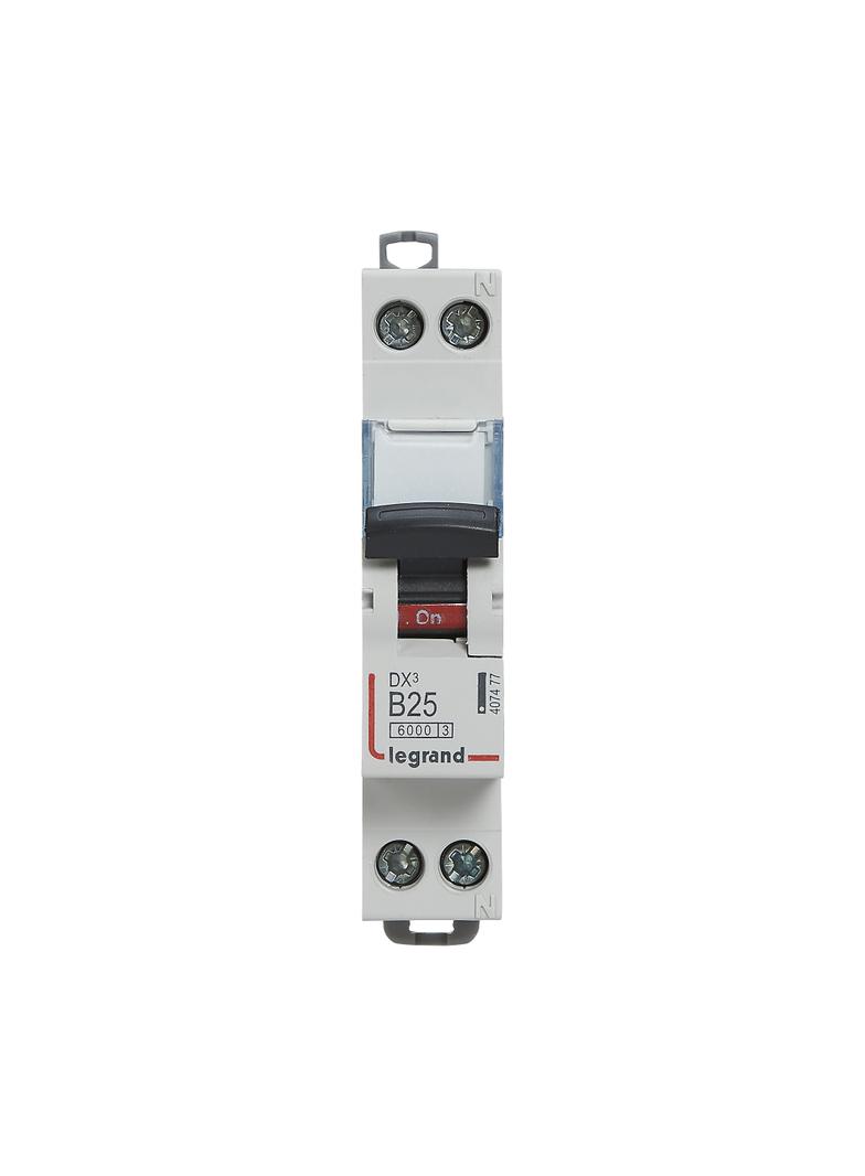 Wyłącznik Nadprądowy S 301N 1P+N B 25 6kA DX3 407477 LEGRAND