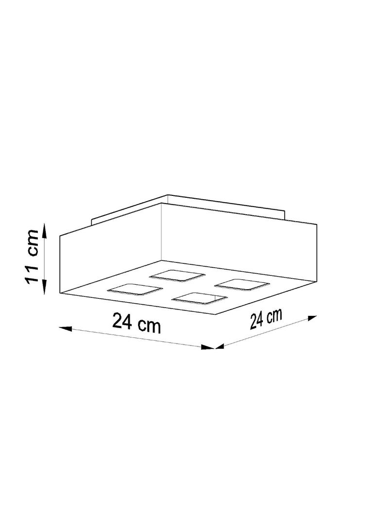 Sollux Plafon MONO 4 czarny SL.0073