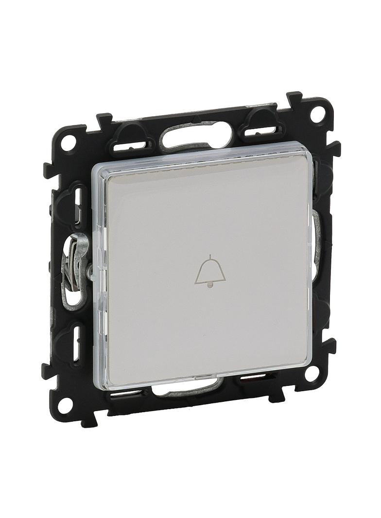 VALENA LIFE PRZYCISK PRZEŁĄCZY NO/NC PODŚWIETLANY Z UCHWYTEM ETYKIETY BIAŁY TRANSPARENTNY 6 A - 250