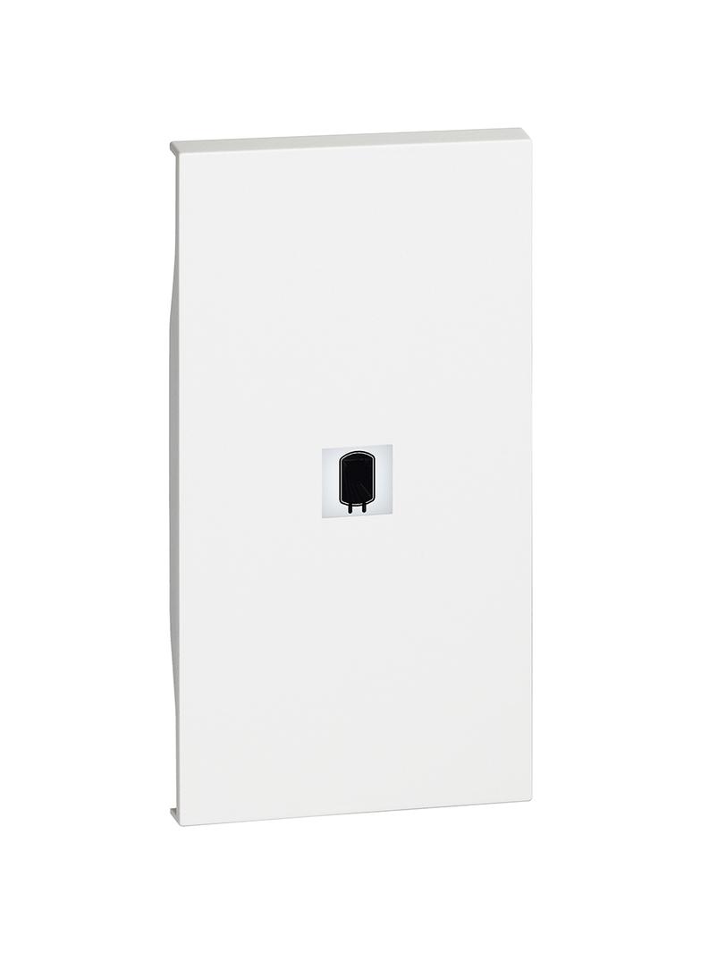 LIVING NOW - KLAWISZ Z OKIENKIEM PODŚWIETLENIA  BOJLER  - 2 MODUŁY - BIEL, Bticino