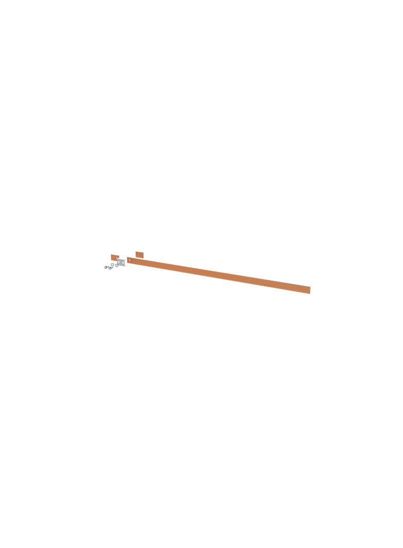 ZX2245 Szyna miedziana 30x5mm szerokość 4PW 1000mm V2, A1 (do samodzielnego montażu)