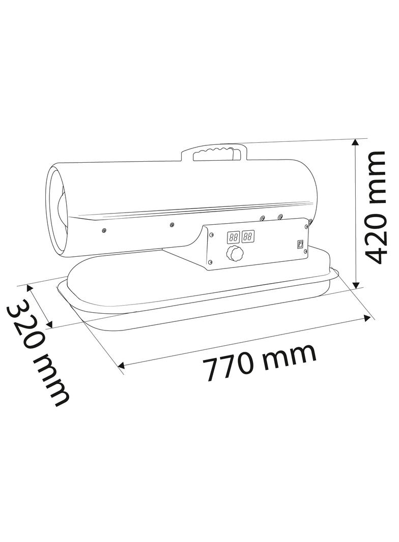 Nagrzewnica olejowa 20kW, zbiornik 19l, bez kółek