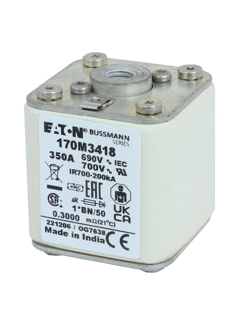 FUSE 350A 690V 1*BN/50 AR UC Wkładka szybka 350A AC 690V rozmiar 1 45x59x51 mm aR I 170M3418 EATON
