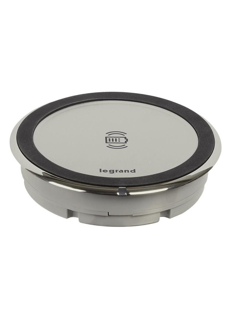 INCARA: DISQ 80 - ZESTAW: ZASILACZ + ŁADOWARKA INDUKCYJNA-1X15W - 2,5 M-ALUMINIUM, Legrand