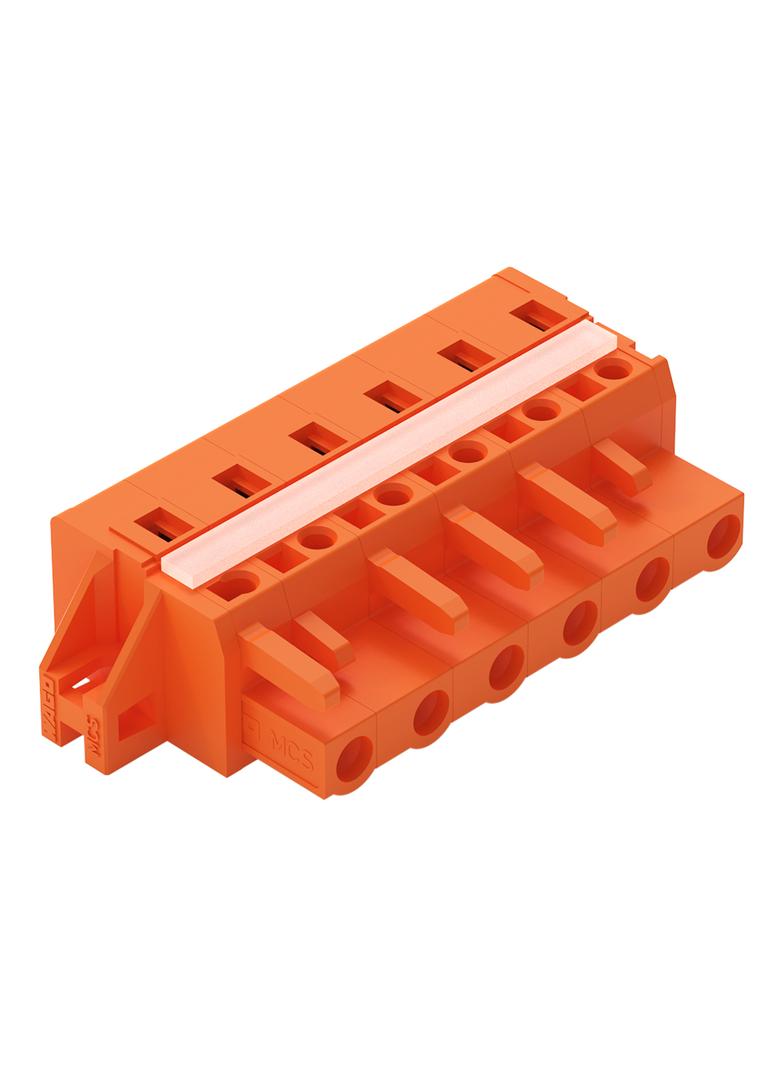 MCS-MIDI Classic gniazdo 6-bieg. pomarańczowe raster 7,62 mm /25szt./ WAGO