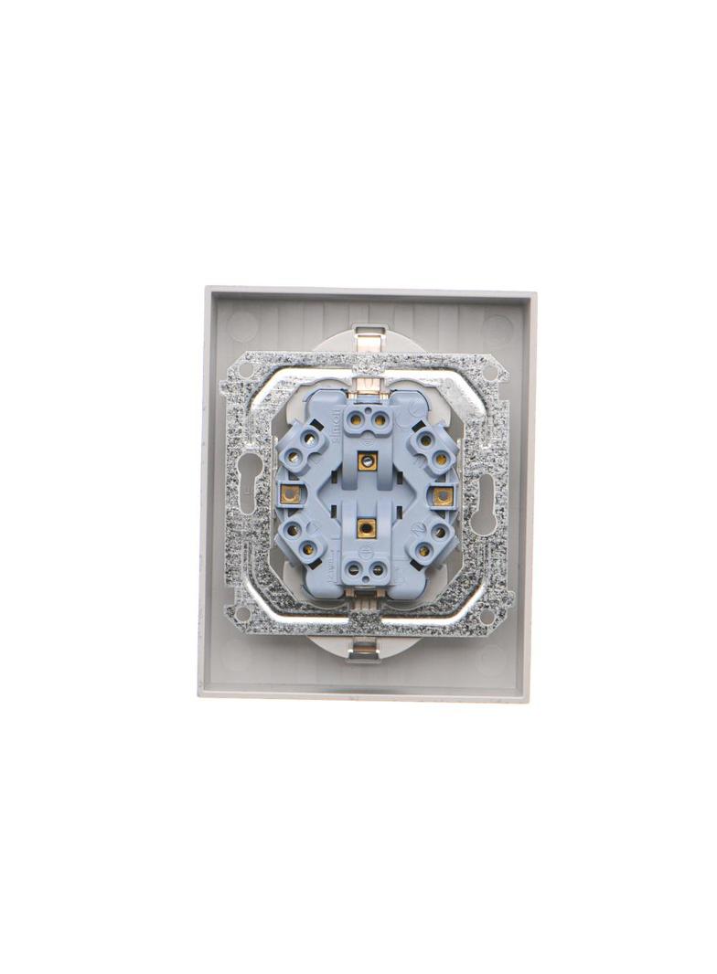 Simon 55 Gniazdo Schuko z przesłonami podwójne zaciski śrubowe Aluminium mat TGSZ2PZFAR/143 KONTAKT