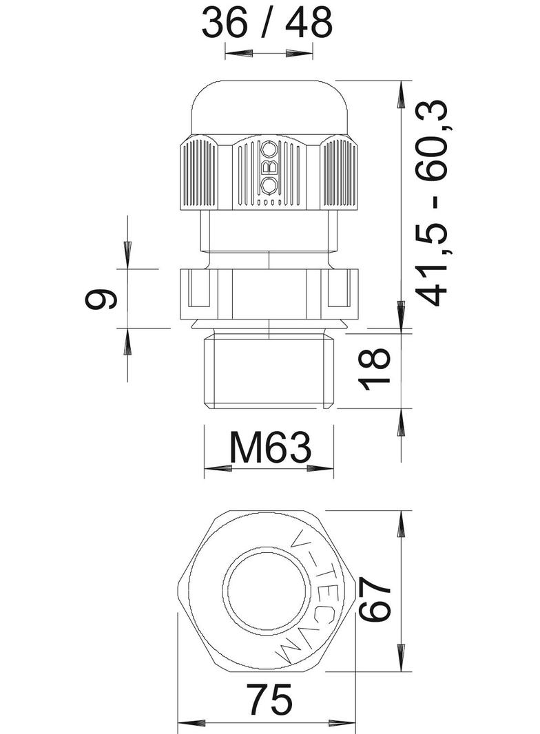 DŁAWIKI METR.Z DŁ.GW.M63X1,5 SSZ