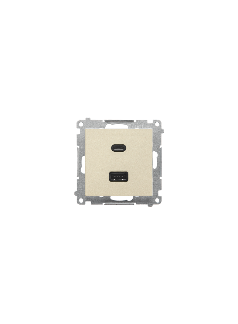 Simon 55 Ładowarka USB C+A 30W 230V szampański mat TEC2CAQ.01/144 KONTAKT