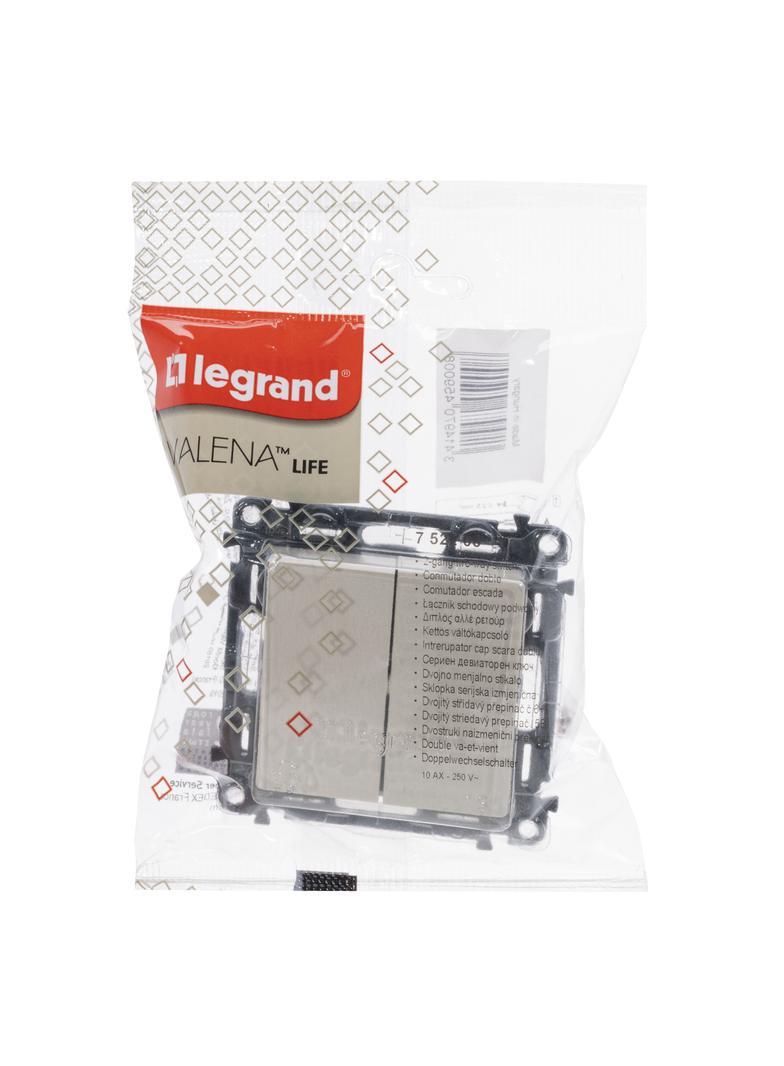 VALENA LIFE ŁĄCZNIK SCHODOWY PODWÓJNY KREMOWY 10 AX - 250 V~, Legrand