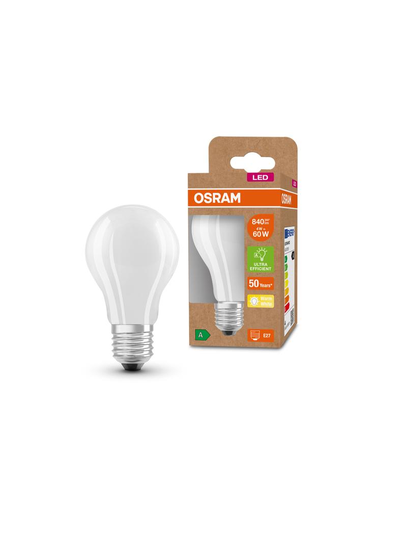 Lampa LED Classic A60 energooszczędna plastik 4W 830 E27 OSRAM