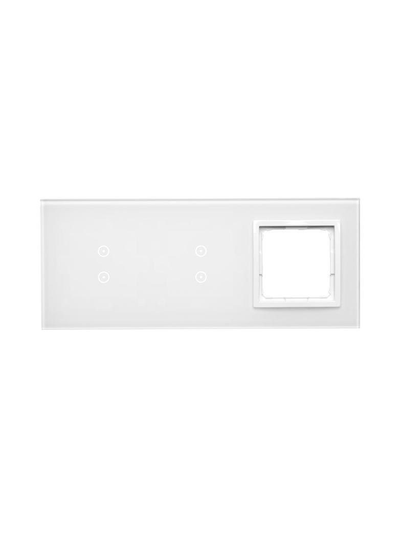 Simon 54 Touch Panel dotykowy S54 Touch 3 moduły 2 pola dotykowe pionowe + 2 pola dotykowe pionowe + 1 otwór na osprzęt S54 biała perła DSTR3330/70 KONTAKT