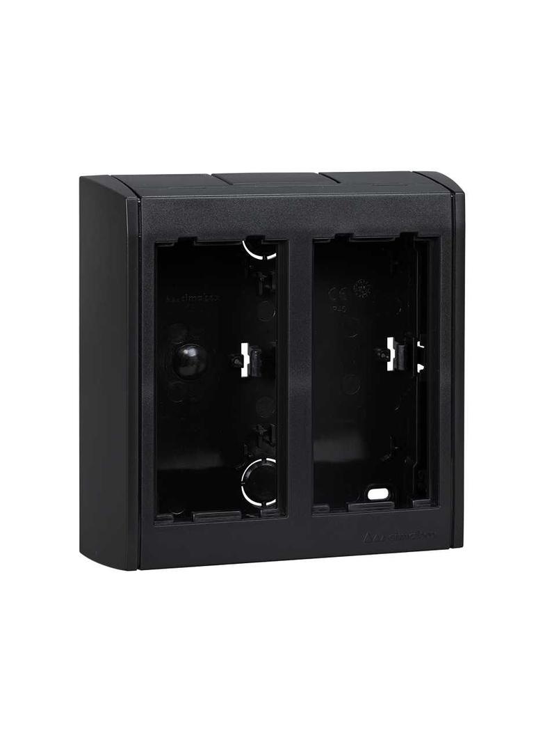 Simon Connect Obudowa natynkowa 2-modułowa z pokrywami bocznymi 4x K45 szary grafit SBC200/14 KONTAKT