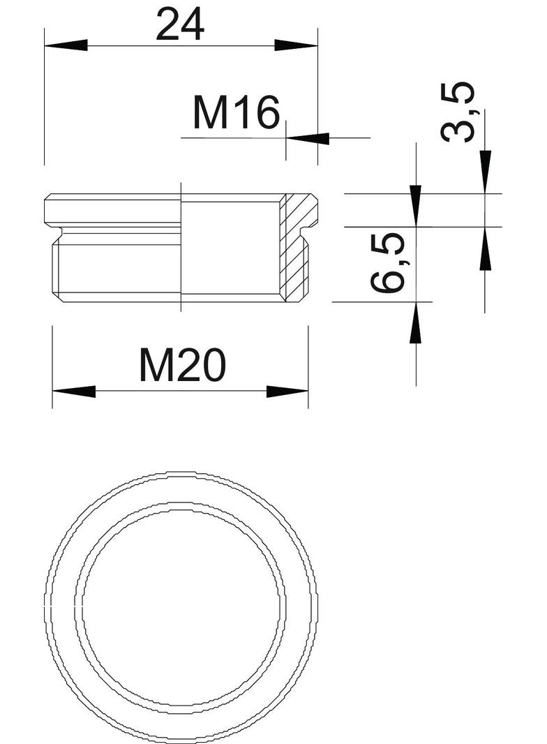 167 M, REDUKCJE M20-M16 MS/NIKL.