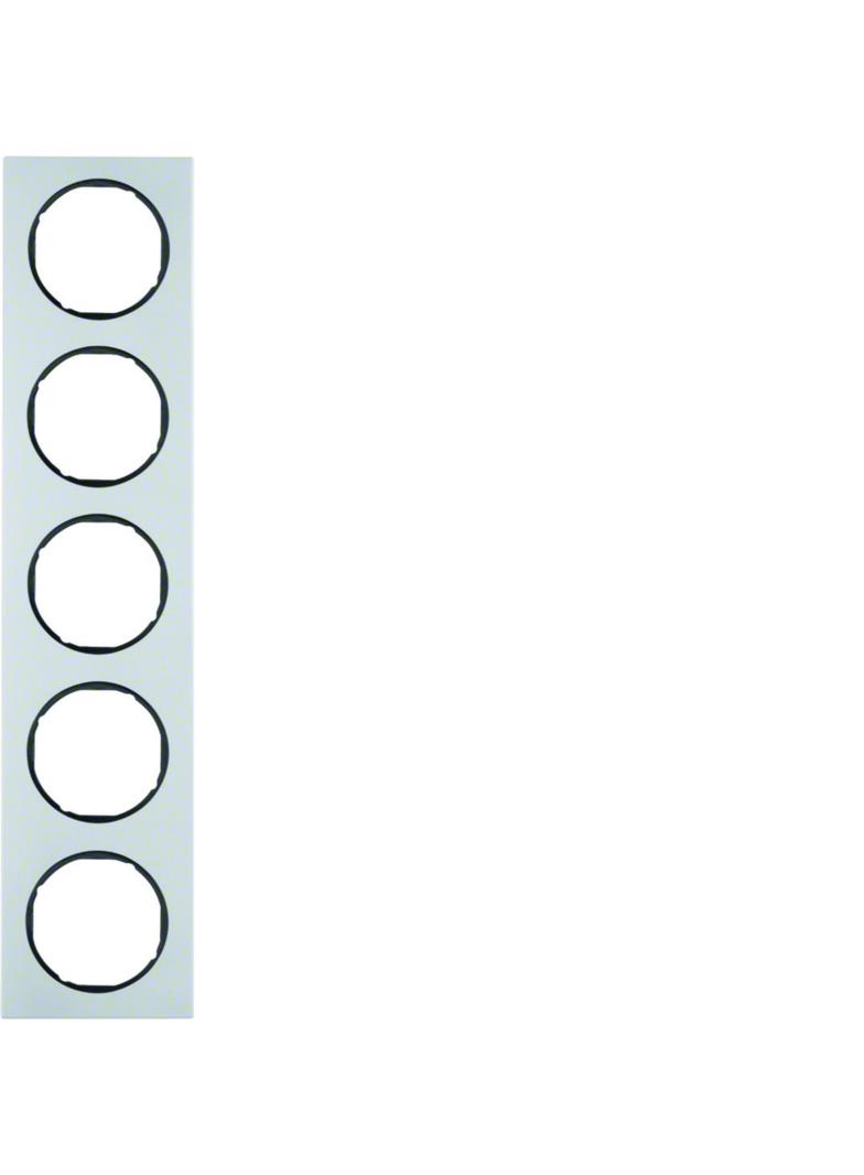 BERKER R.3 Ramka pięciokrotna aluminium/czarny 10152284 HAGER