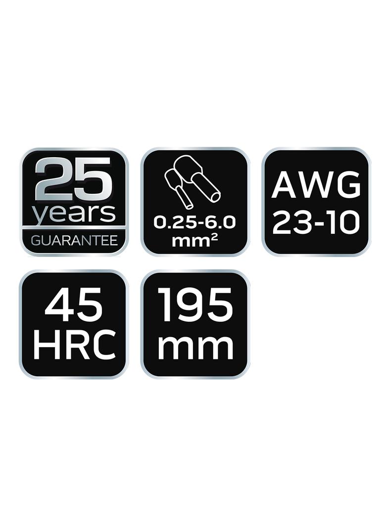 Szczypce do zaciskania końcówek tulejkowych 0.25-6 mm2